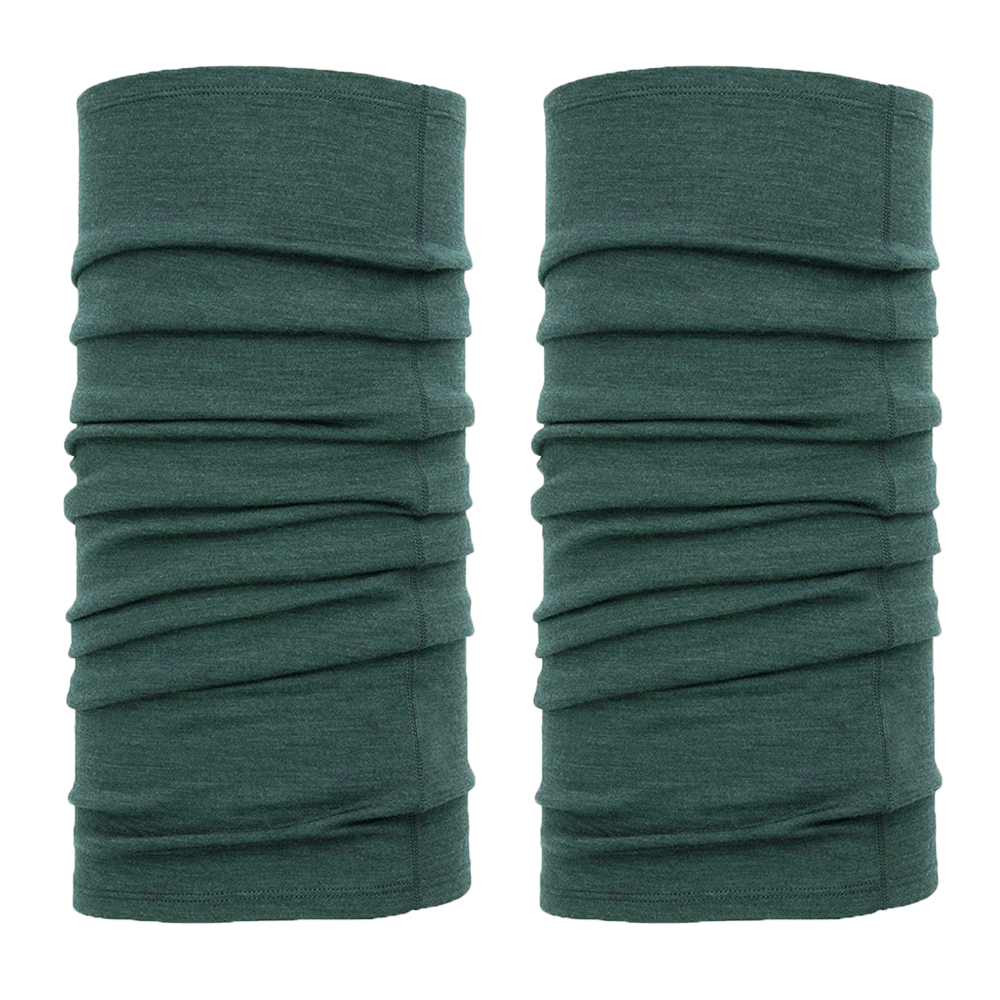 Adult 100% Merino Wool Neck Gaiter - Ski Face Mask Neck Warmer Ring Wrap for Men Lightweight 1 Layer Warm Cover &amp; Scarf 2-Pack: Army Green (2 Pairs)