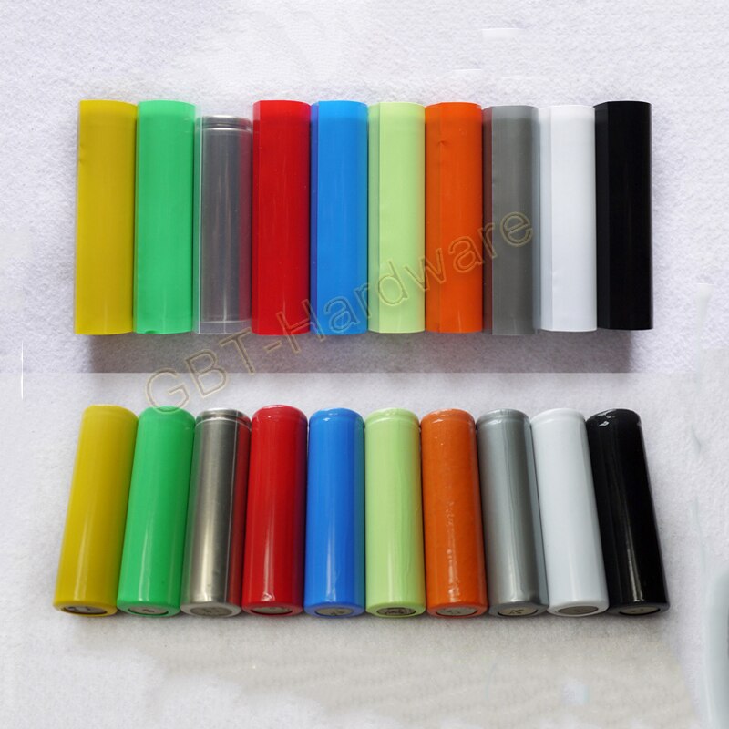 50PCS 18650 Lithium Battery Sleeve PVC Heat Shrinkable Tube Flattened Width 29mm Cutting Tube Length 72mm Temperature 105°C
