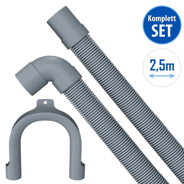 Universal Washing Machine Dishwasher Drain Waste Hose Extension Pipe Kit Hose Outlet Water Pipe Extension Plastic Fiter Bags Pad: R pipe hose