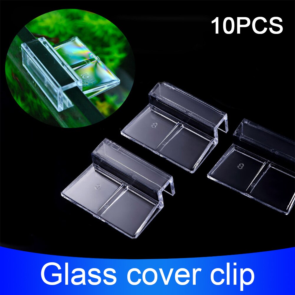 10 stk akryl hjemme tilbehør akvariestativ glassdeksel klipp akvarium 6/8/10/12mm støtteholder klar enkel installasjon