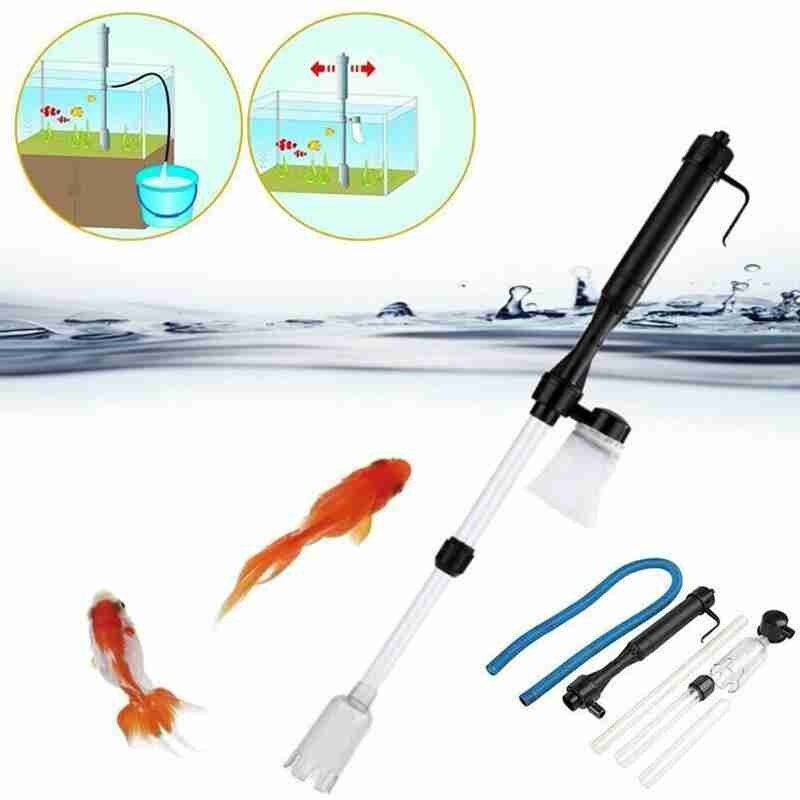 Aquarium Fish Tank Cleaner Pump Set Pump Cleaning Tools Change Cleaner Changer Water Water Gravel Siphon Electric Aquarium U7P1