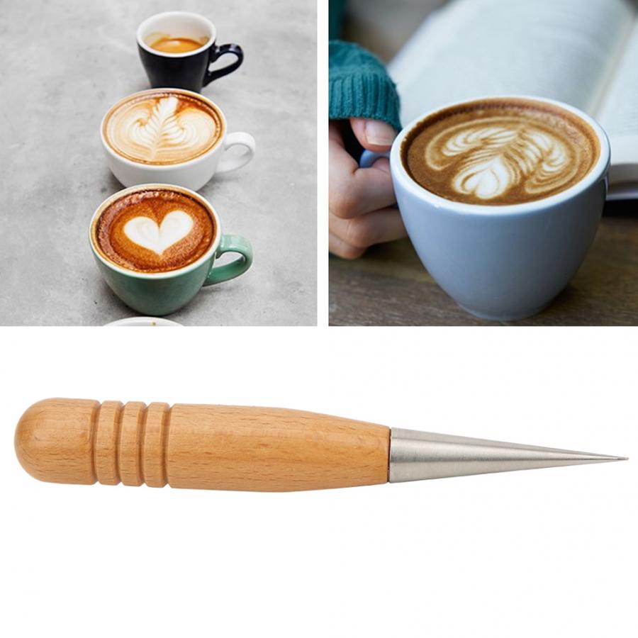 Accesorios para hornear café Latte Art Pen utensilios de cocina de acero inoxidable tirador café aguja café herramientas de decoración