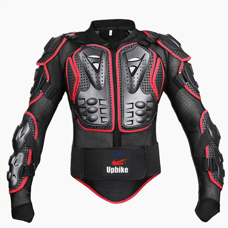 UPBIKE Motorcycle Jacket Armor Protection Motocross Clothing Protector Motorbike Moto Motor Bike Spine Chest Protector Gear: red / XXL