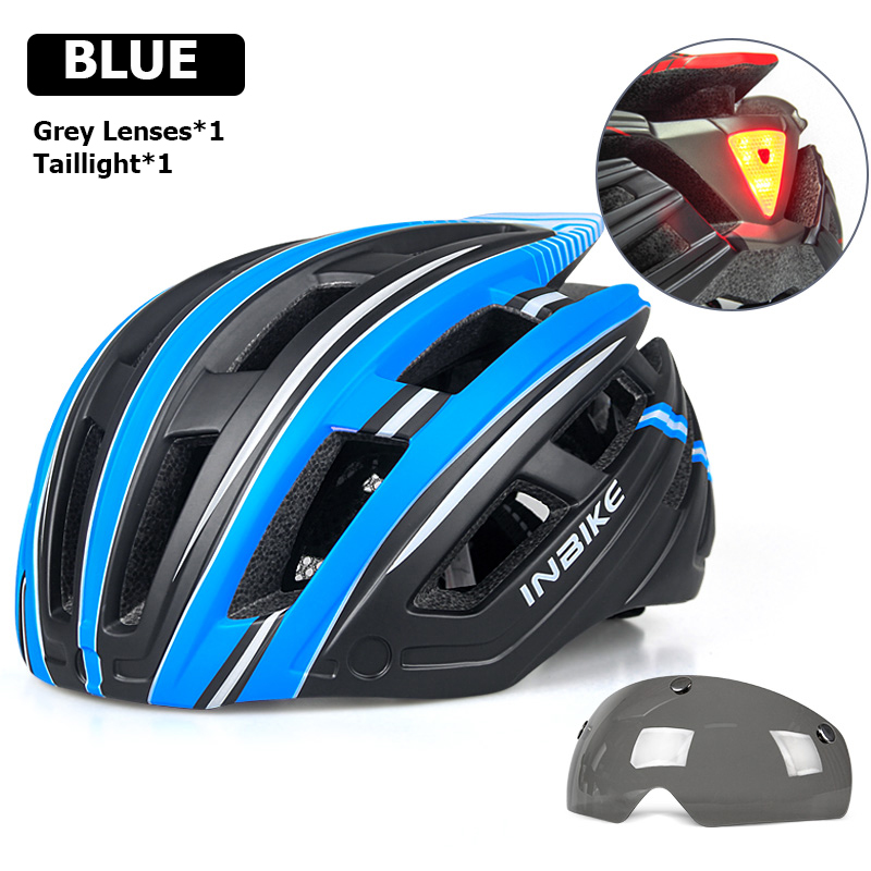 Inbike Fahrrad helme für Männer mit Lichtern Ultraleichtes Fahren Ich bin Freien Magnet brille Helm Fahrrad Helm Mann Fahrrad zubehör: Licht Gelb