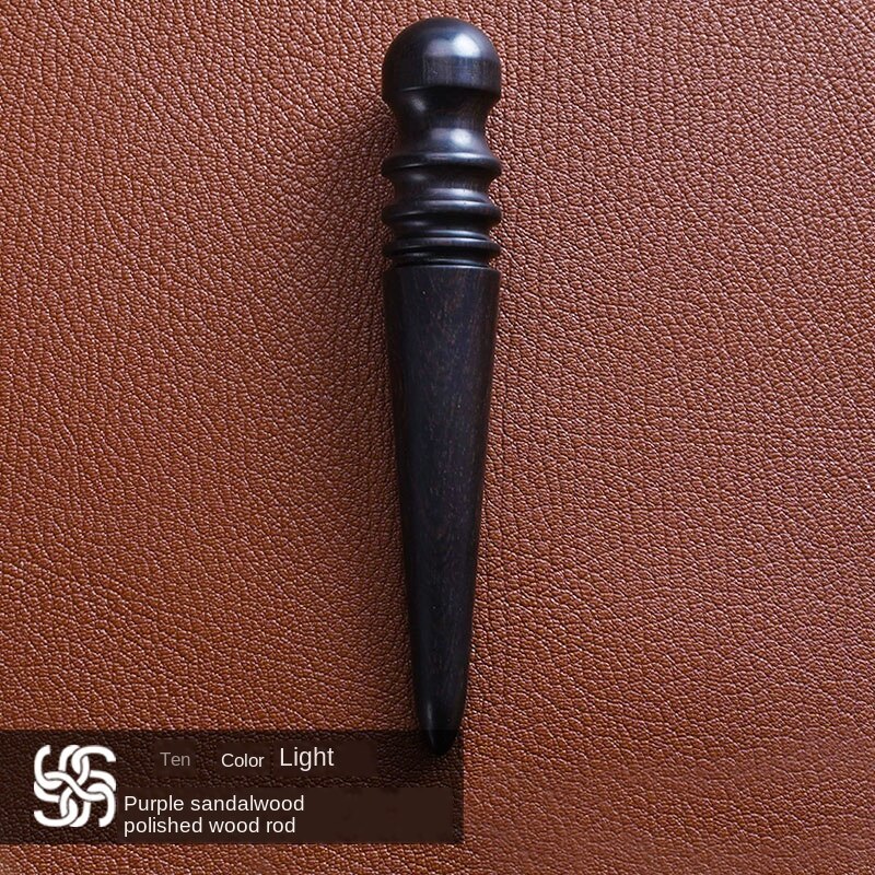 Multi-Size Wood Polish Slicker Round Burnishing Leather Edge Polished Tools Purple Sandalwood Grinding Sticks Trim Grinding Rod