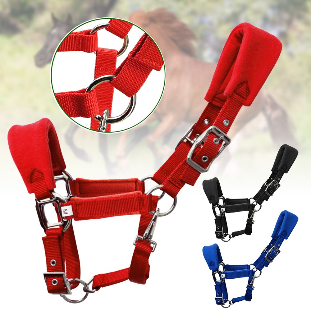 Equipo de equitación con cuello Halter Para Caballo, brida protectora suave gruesa, correa ajustable, accesorios para deportes al aire libre, almohadilla de esponja extraíble