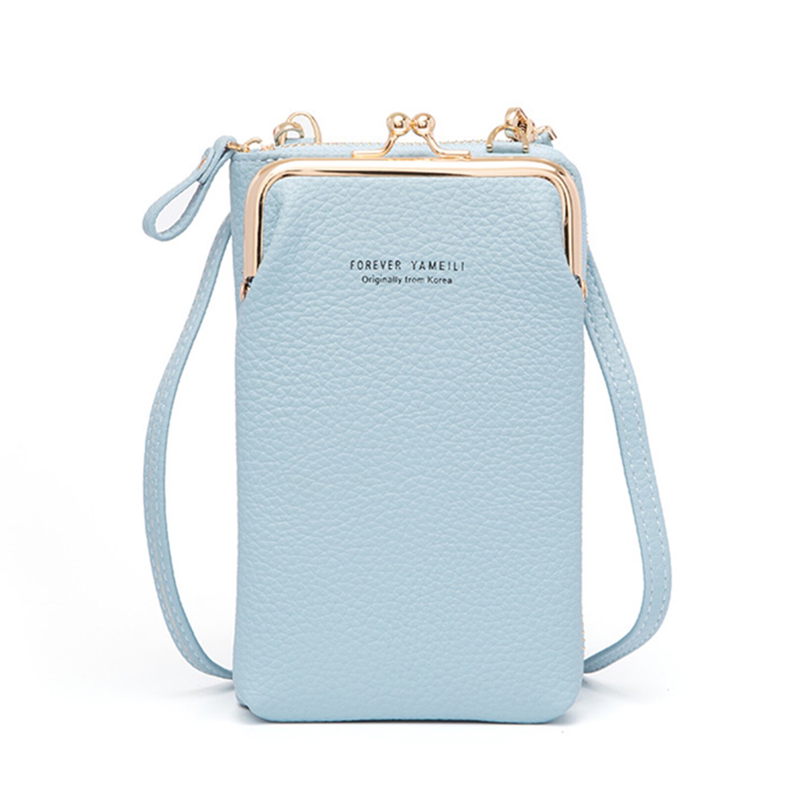 Vrouwen Kleine Telefoon Cross Body Purse Pu Leather Blocking Cross Body Mobiele Telefoon Tas Voor Vrouwen Met Rits &amp; lock: Blauw