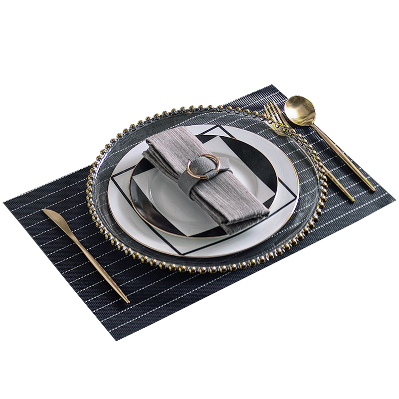 Christmas Dinning Black Plate Set Luxury Ceramic Large Dinner Plate Sets Glass Nordic Conjunto De Pratos Breakfast Set DL60PZ