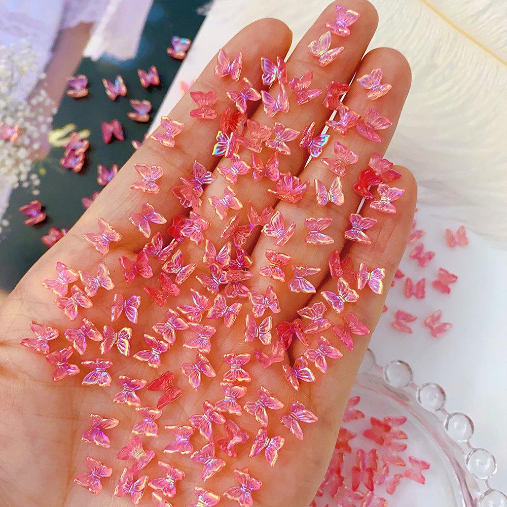 20 piezas joyería de Hada y mariposa para uñas 3D, abalorio de celebridad Web, taladro de resina, decoración de uñas acrílicas, diamantes de imitación, suministro de manicura DIY: Beige