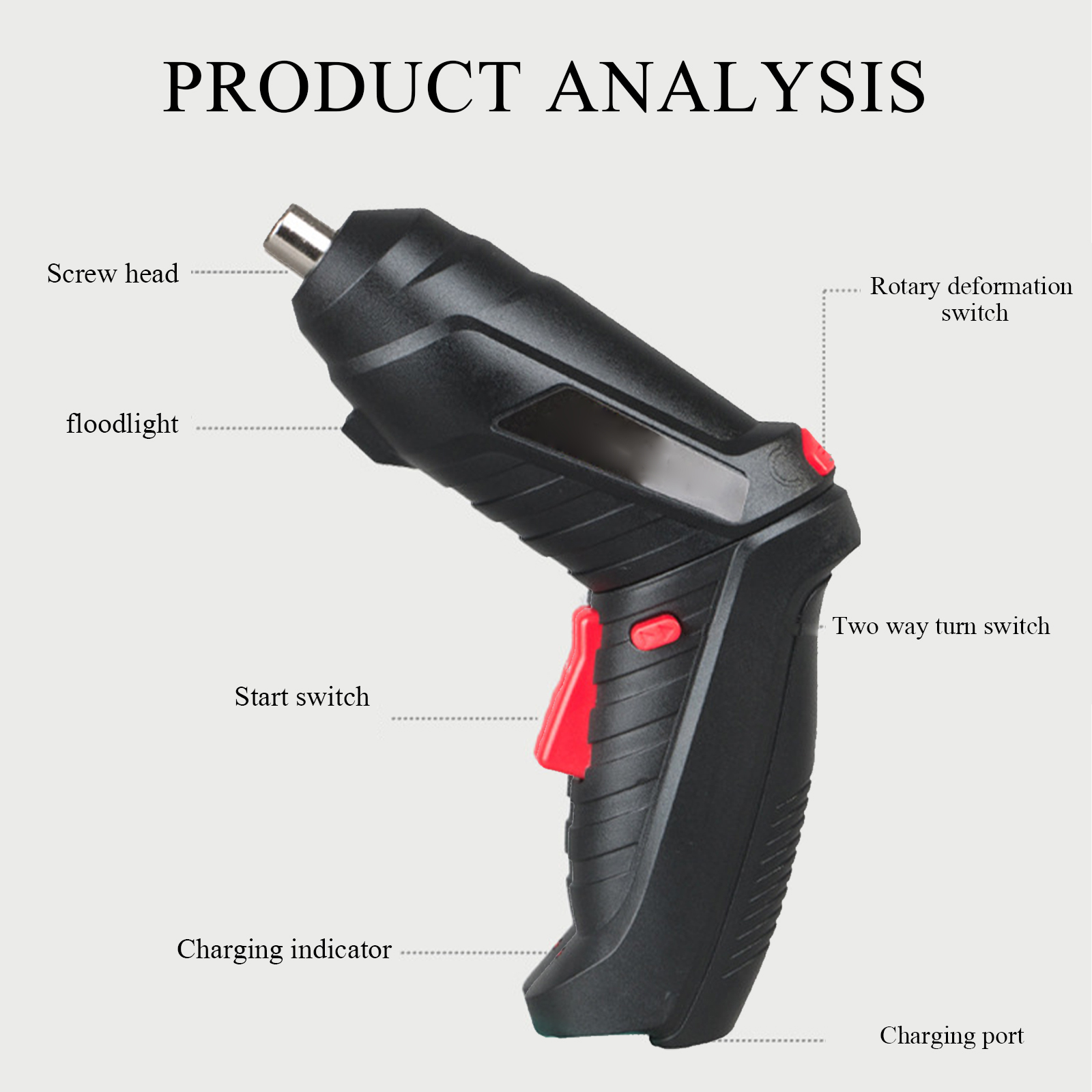 Multifunctional Electric Screwdriver Rechargeable Electric Screwdriver Set Mini Household Lithium Battery Tool Electric Drill
