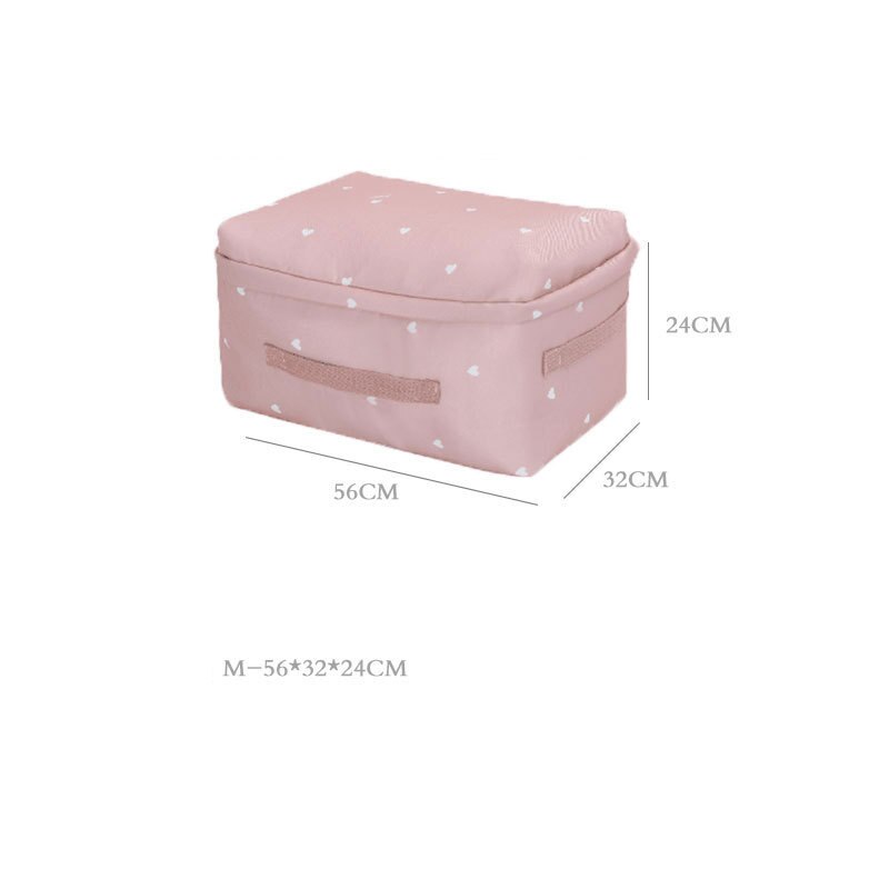 Koreański styl ubrania kołdry organizator tkanina Oxford ubrania składowanie pościeli torba szafa organizator kostka na poduszki kołdra koce: pink M