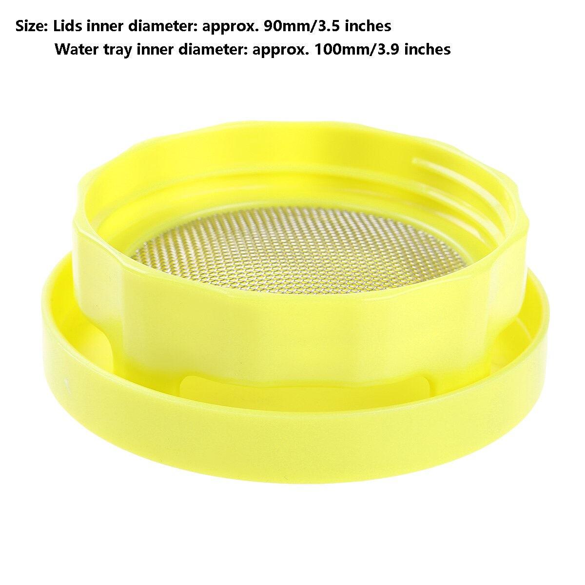 Plastic Brede Mond Mason Jar Zaad Kiemen Deksels Rvs Mesh Deksels Met Plastic Water Lade Voor Maken Organische Spruit