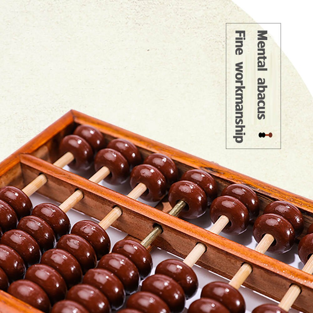 Calculadora clásica antigua con marco de madera, juguete de cuentas de plástico para desarrollar las matemáticas de los niños, Abacus, de inteligencia
