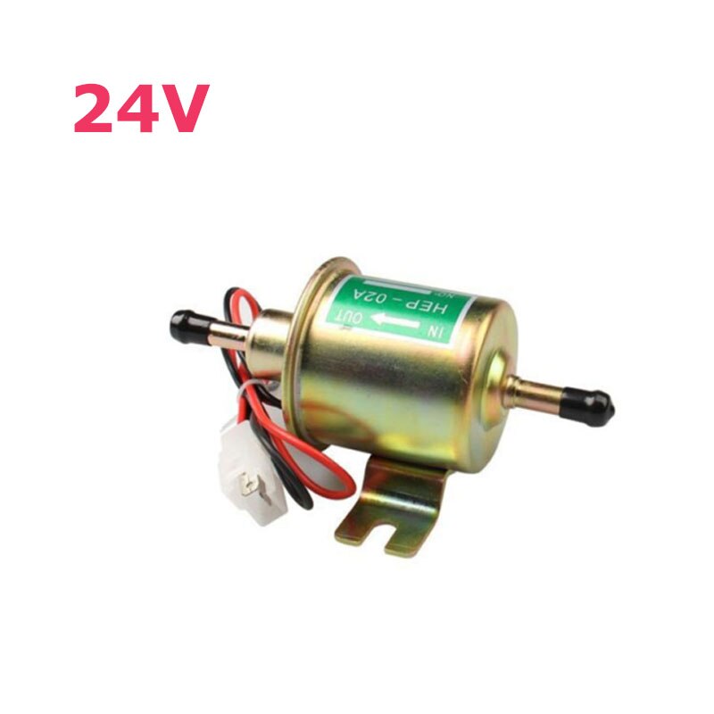 Low Pressure Universal Diesel Petrol Gasoline Electric Fuel Pump HEP-02A 12V 24V For Car Motorcycle: 24V GOLD