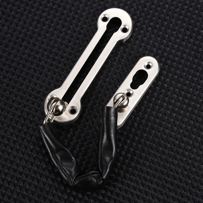 Rvs Veiligheid Guard Chain Bolt Sloten Veiligheid Slide Bolt Kettingslot Guard Kast Klink Anti-Diefstal Deur Met schroeven