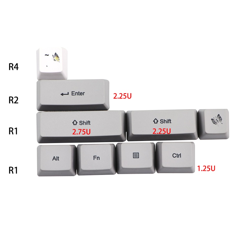 Dye subbed keycap 60%  pbt oem keycap set mekanisk tastaturbord keycap for  gh60 rk61/ alt 61/ annie /poker keycap  gk61 gk64 dz60