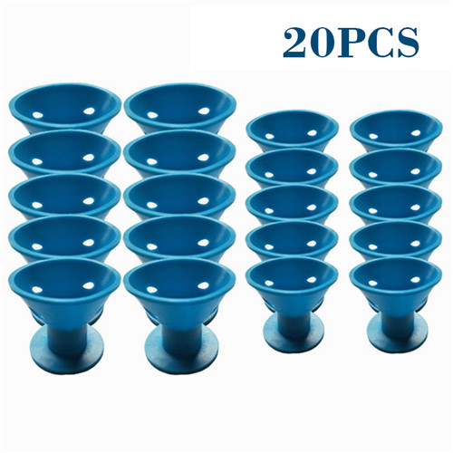 10/20/30 pçs/set Borracha Macia Cuidado Do Cabelo Mágico Modelador de Cabelo Rolos de Silicone Sem Calor Sem Grampo de Cabelo curling Styling Ferramenta DIY: 20PCS Blue
