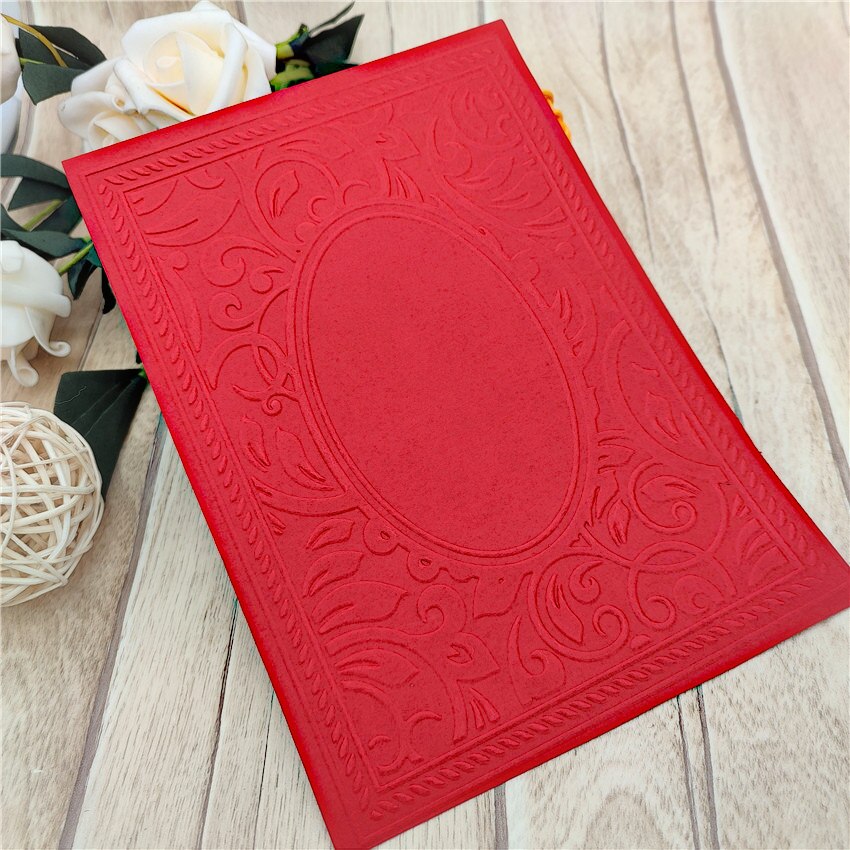 12.2*18CM Plastic Magic Mirror Template Easter Wreath Craft Card Making Paper Card Album Wedding Decoration Embossing Folders