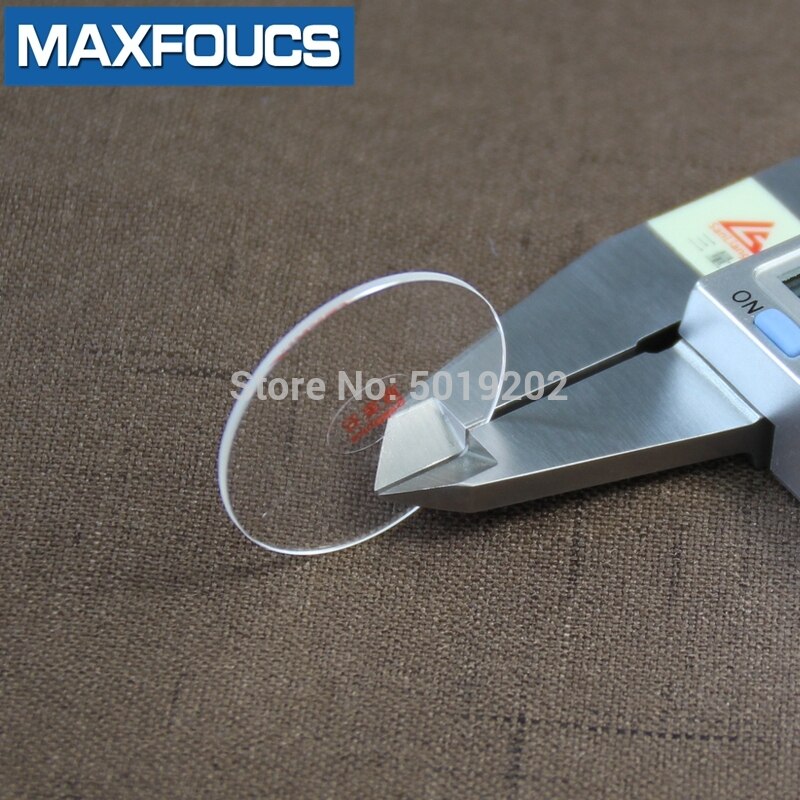 Klocka safirglas tjockt 2.0mm platt 20 - 29.5mm anti repa runt transparent kristallglas för klocka reparation