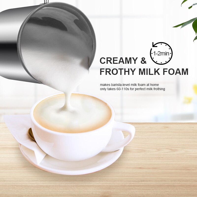 Stainless Steel 3 Function Automatic Milk Frother Milk Steamer Electric Cappuccino Machine Foamer /Cold