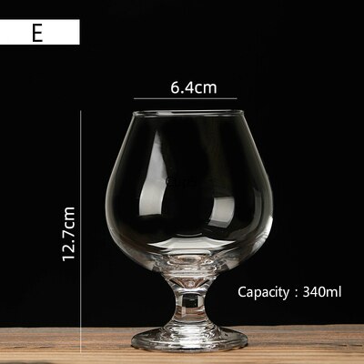 Cognac Brandy Glasstransparent Hoge Capaciteit Beker Rode Wijn Glas Scented Cup Pak Whisky Vodka Bar Restaurant Drinkbeker: E-1PC