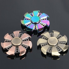 Multicolor circulaire Tri Hand Spinner Zinklegering ADHD Austim Leren Educatief Speelgoed Stabiele Lange Tijd Volwassen Nostalgie Cool