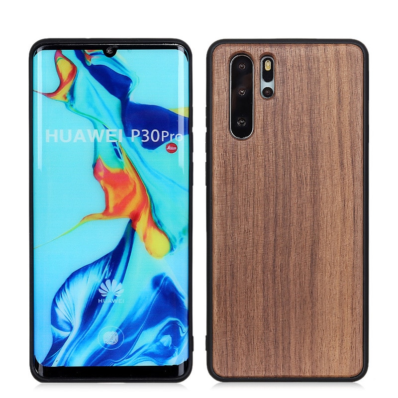 100% Natural Green Bamboo Wooden Hard Phone Cover For Huawei P30 Pro / P30 P40 Real Walnut Rosewood Cherry Wood Skin Cases