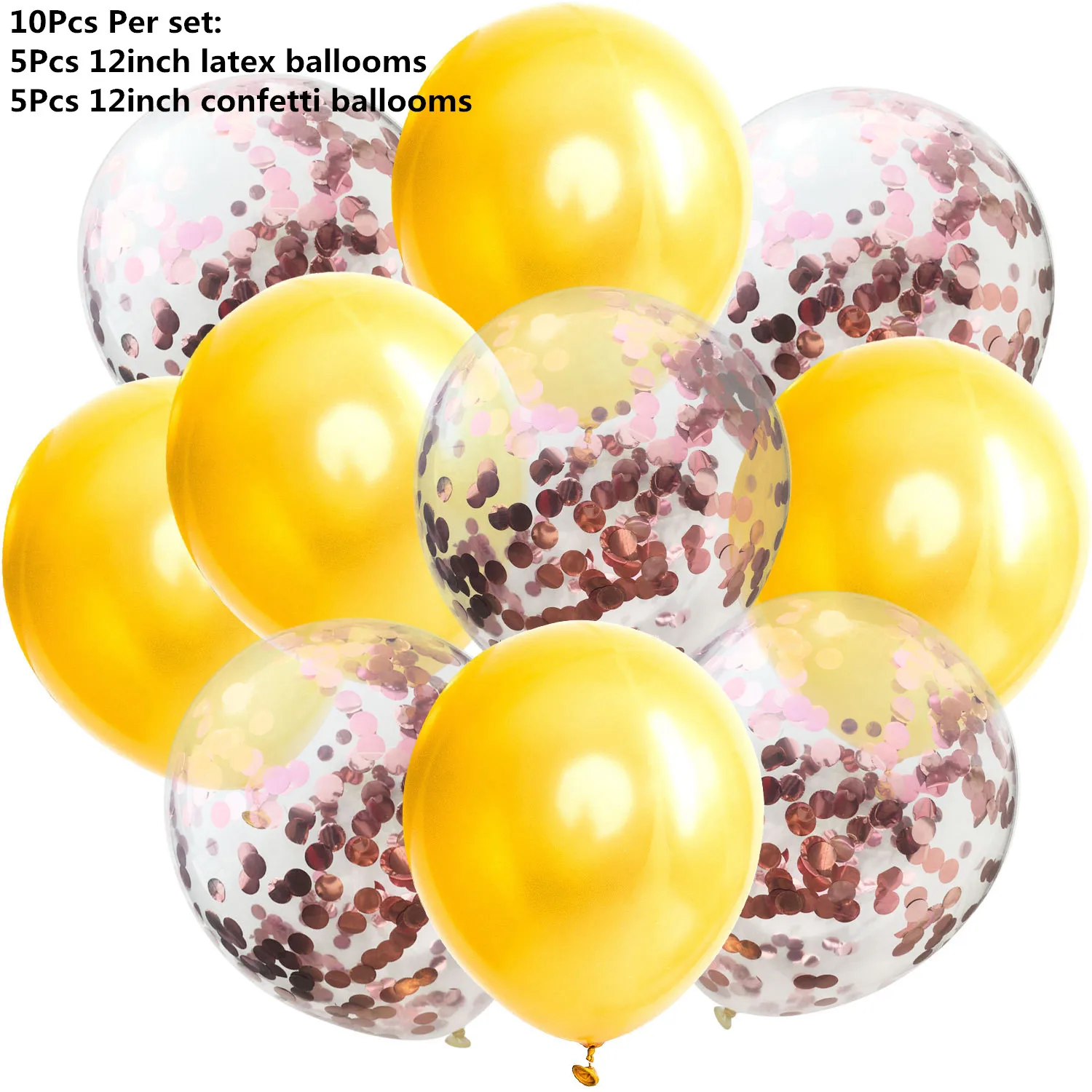 10/14 pçs mix rosa balões coração estrela rosegold confete balão festa de aniversário decorar crianças adulto bolas de ar casamento globos