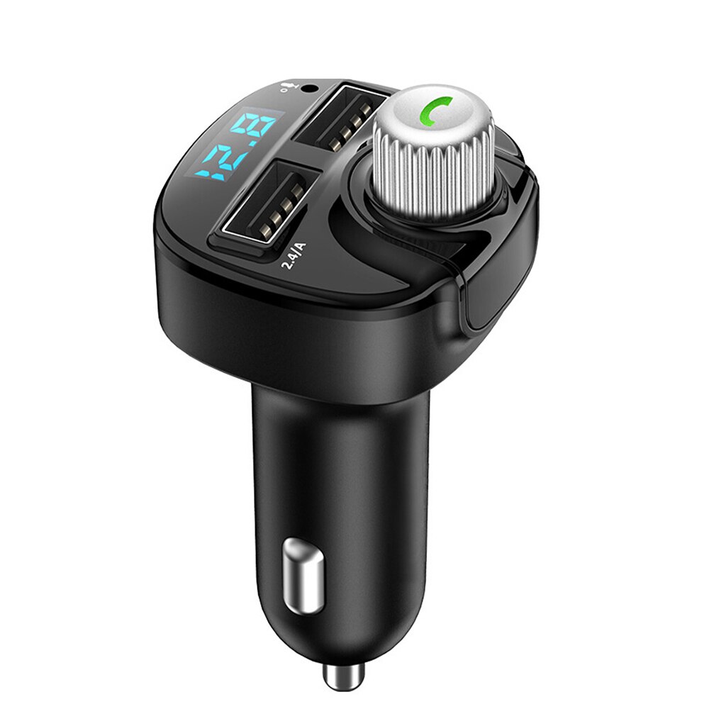 Cargador USB de pantalla Digital para iPhone, reproductor de MP3 Bluetooth para coche con pantalla LED, manos libres, música sin pérdidas