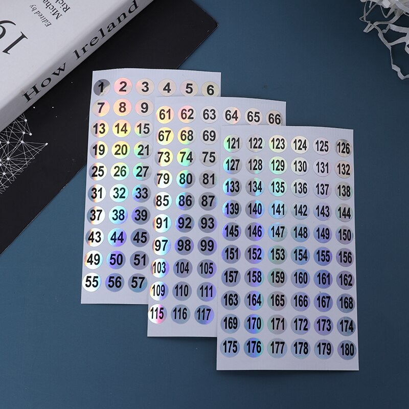 Number Sticker Label For Nail Polish Color Gel Varnish 1-60/ 61-120/ 121-180 Marking Numbering Manicure Tool