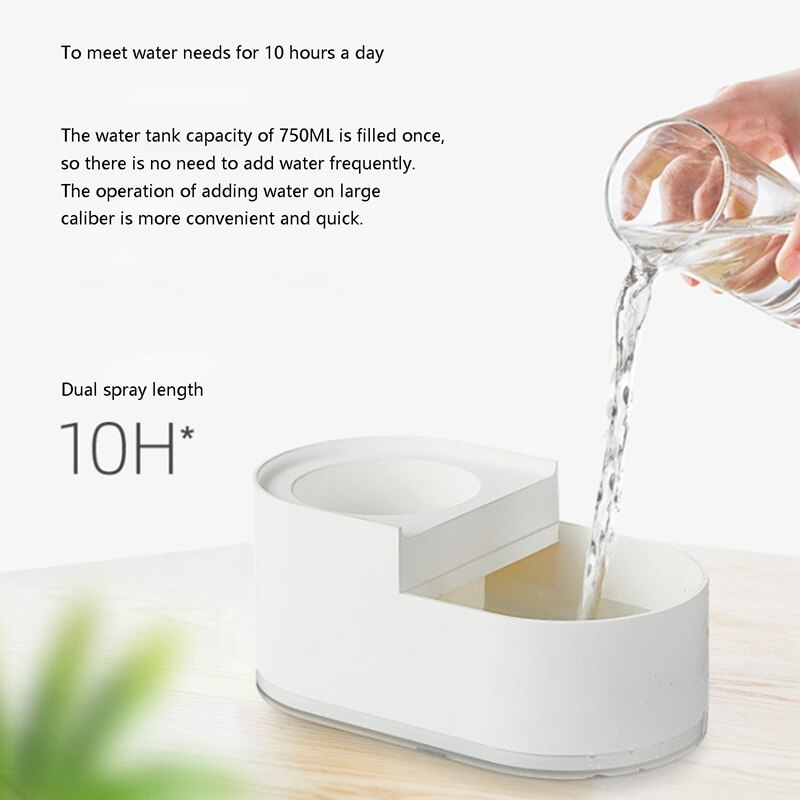 Rechargeable Mini-Humidifier, 750Ml Pen Holder Diffuser, Suitable for Bedroom, Office and Car