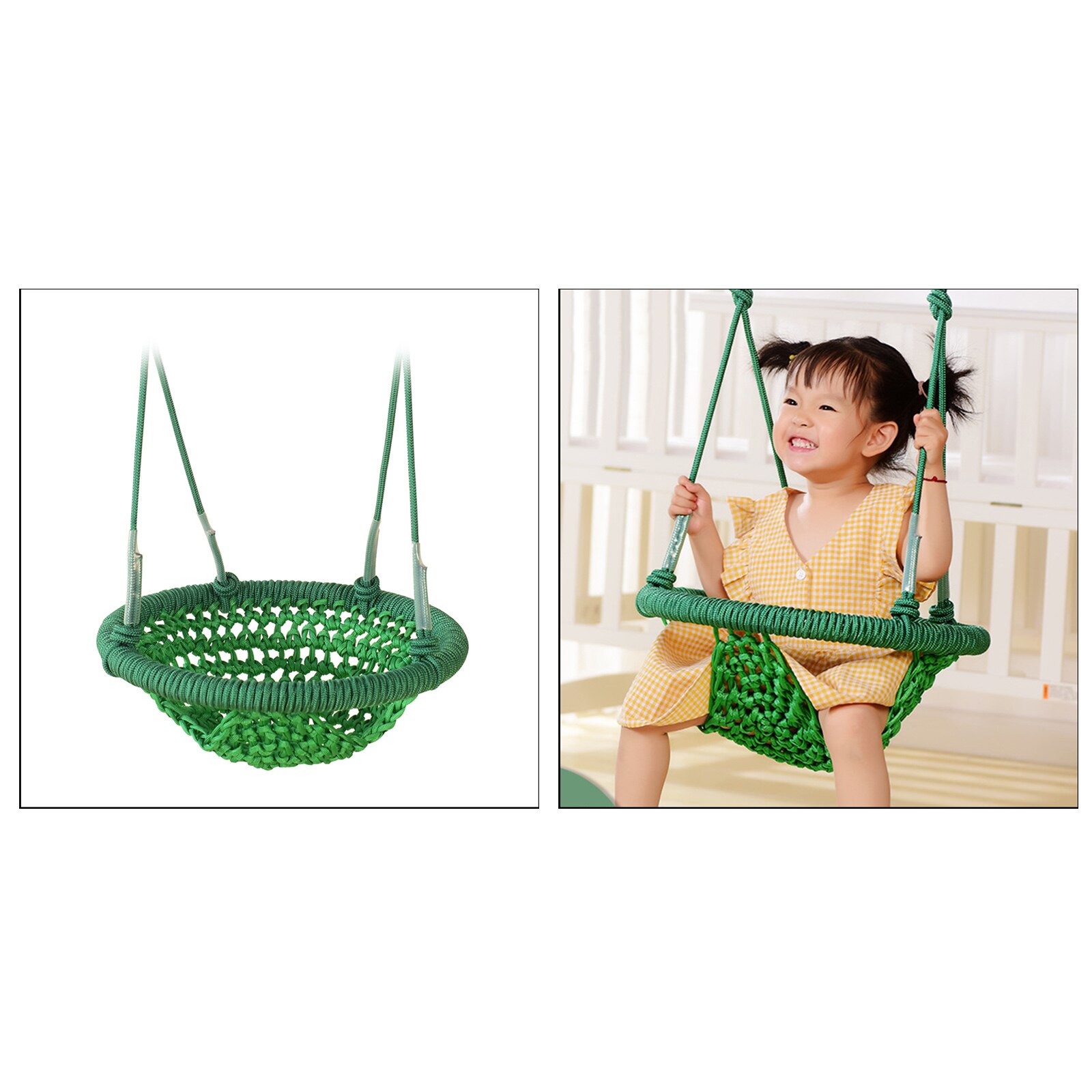 Baby Kids Swing Set Handmade Swing Seat Chair Compact Home Playset Children