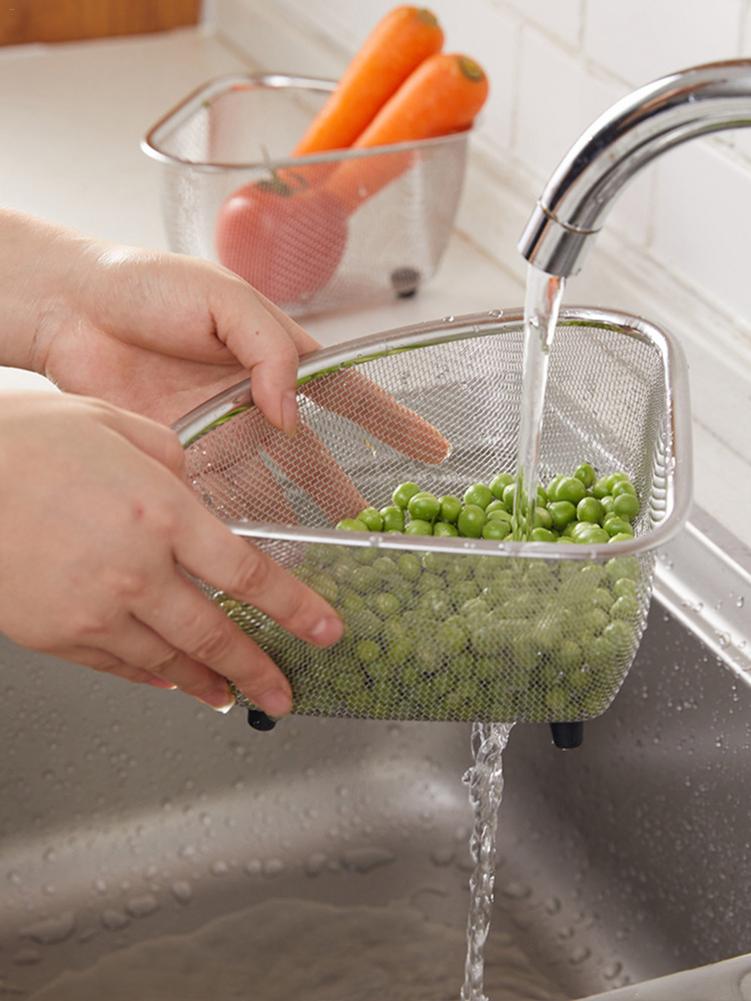 Stainless Steel Colander Convenient Triangle Strainer Dishwasher Safe For Strain Drain Rinse Pasta Spaghetti Berry Veggies Fr