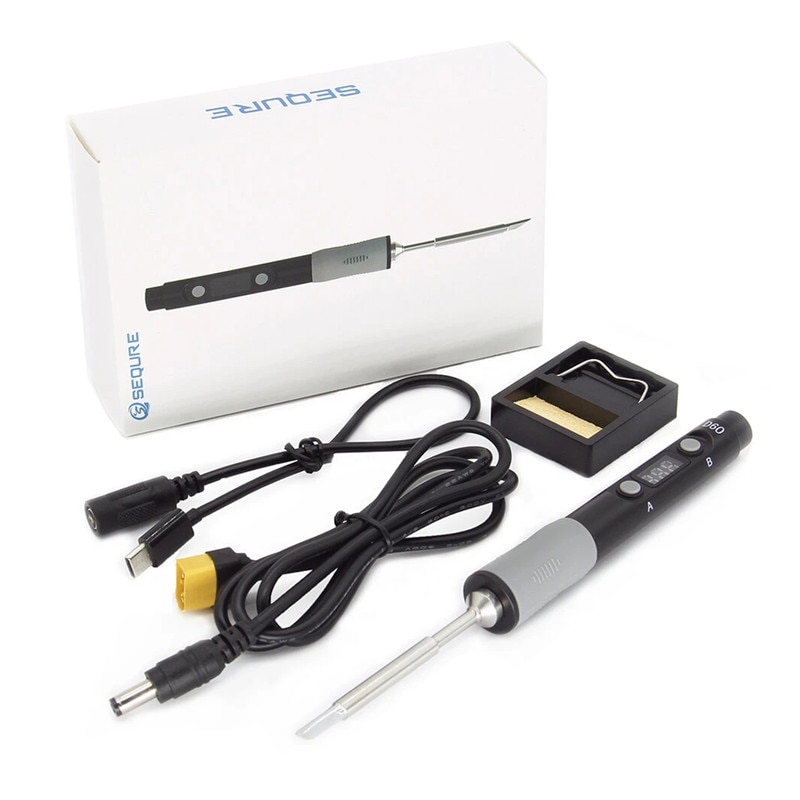 SQ-D60 60W 100-400 ℃ TYPE-C ajustable MINI soldador eléctrico soldadura Digital inteligente fuente de alimentación de herramientas de soldadura PD