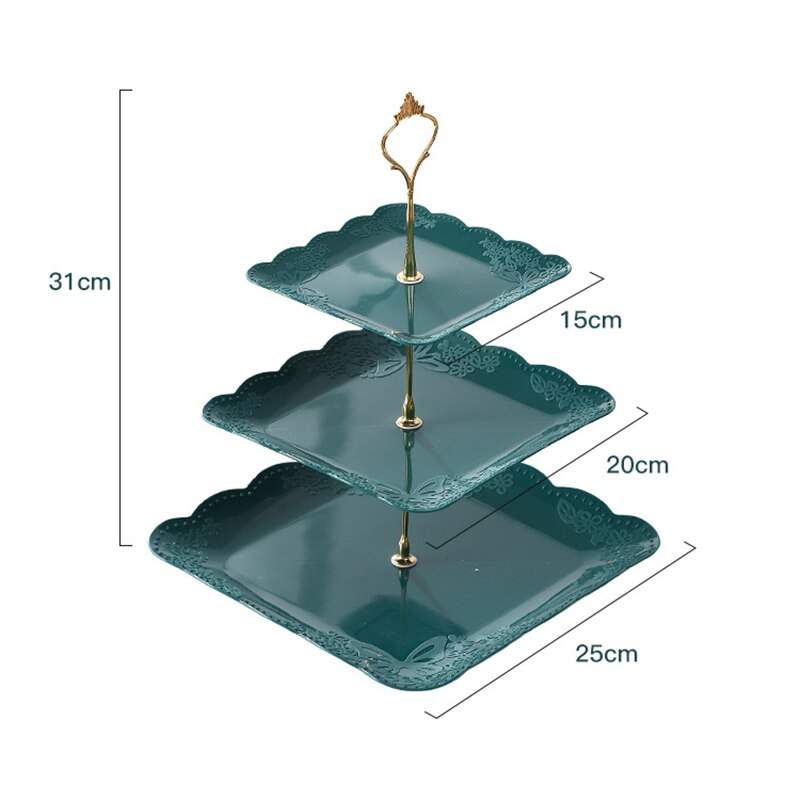 Afneembare Cake Stand Europese Stijl 3 Tier Gebak Cupcake Fruitschaal Serveren Dessert Houder Wedding Party Home Decor
