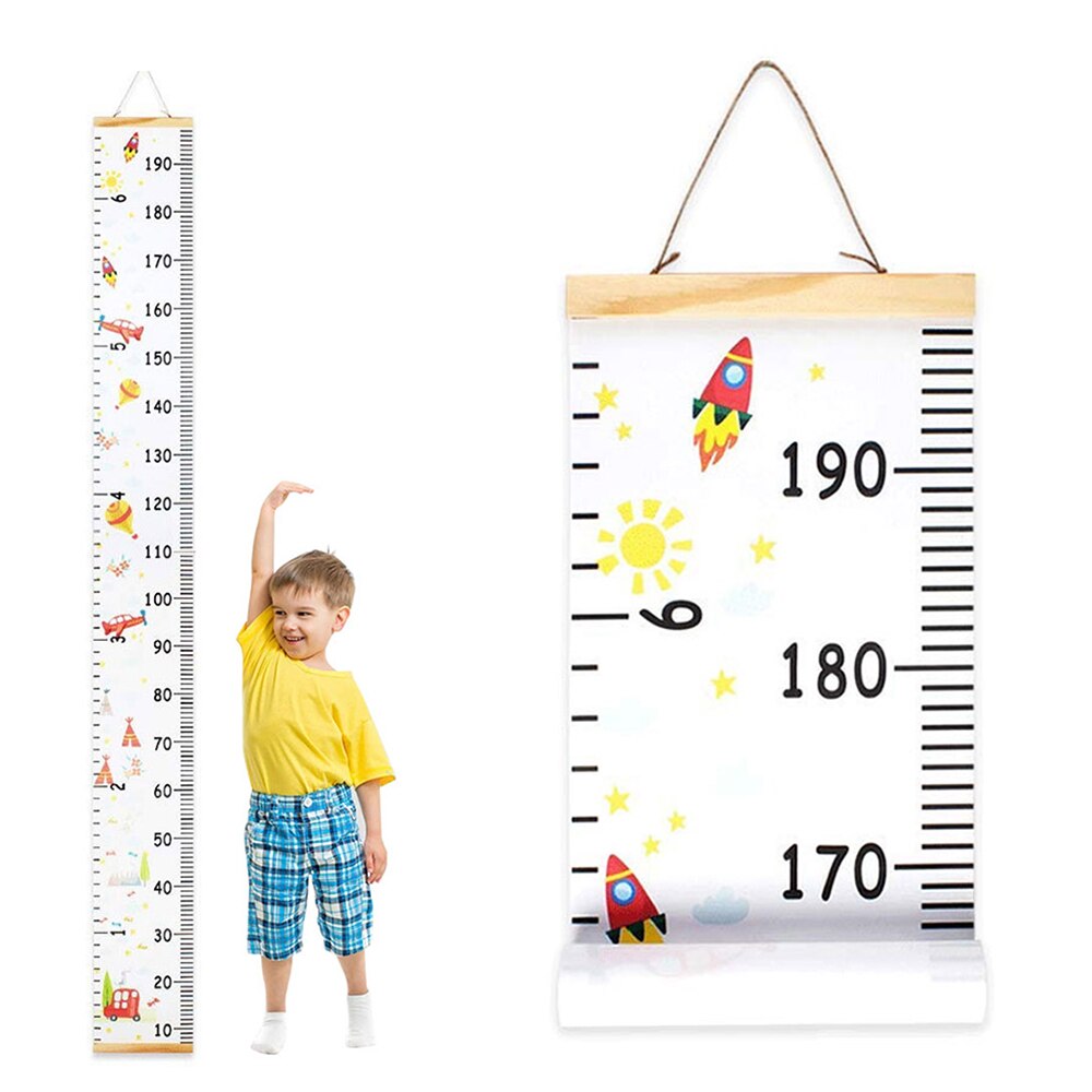 Cartoon Children Height Ruler Wall Hanging Cartoon Pattern Height Measure Ruler For Kids Growth Chart Table Home Wall Sticker