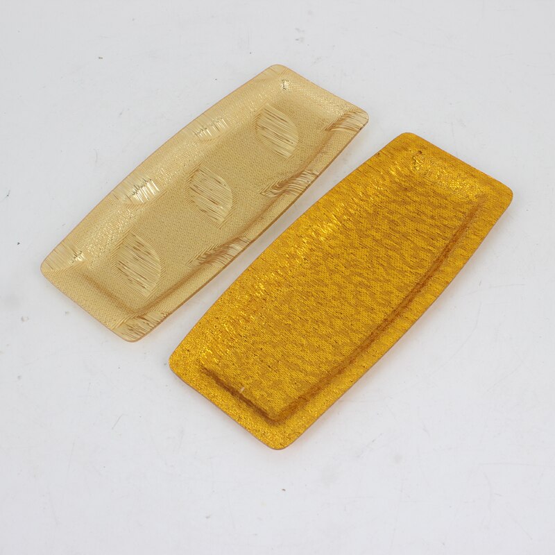 Acrylic Oval Plate Jewelry Set Small Tray Snack Plate Metal Storage Plate Kitchen Storage Tools dish towel saucer inventory