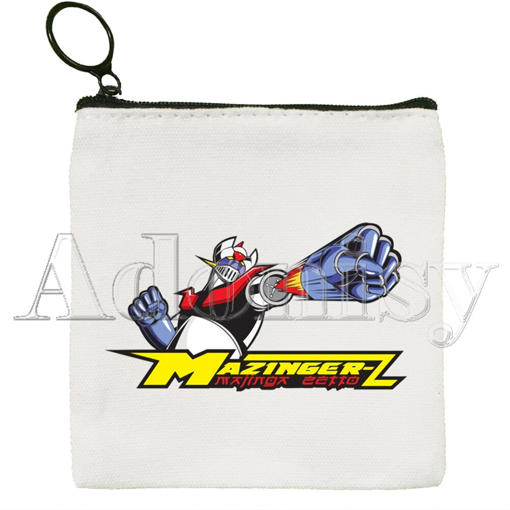 Mazinger Z Canvas Coin Purse Coin Purse Collection Canvas Bag Small Wallet Zipper Key Bag Hand: Q