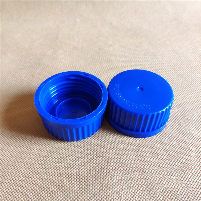 100ML Reagent Bottle,graduated storage bottles with GL45 blue screw-cap,clear glass bottle