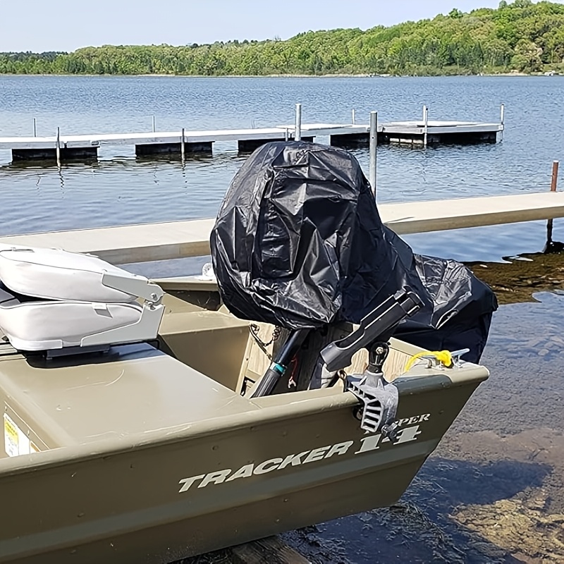 1pc Engine Boat Cover PA Waterproof Rainproof Boat Cover, 420D Boat Cover 6-225HP, Waterproof Rainproof Rowing Boat Cover