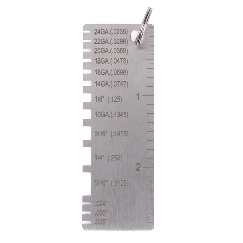 Useful Multifuntion Stainless Steel Wire Gauge Thickness Measuring Tool Wire/sheet Metal Gage Measurement