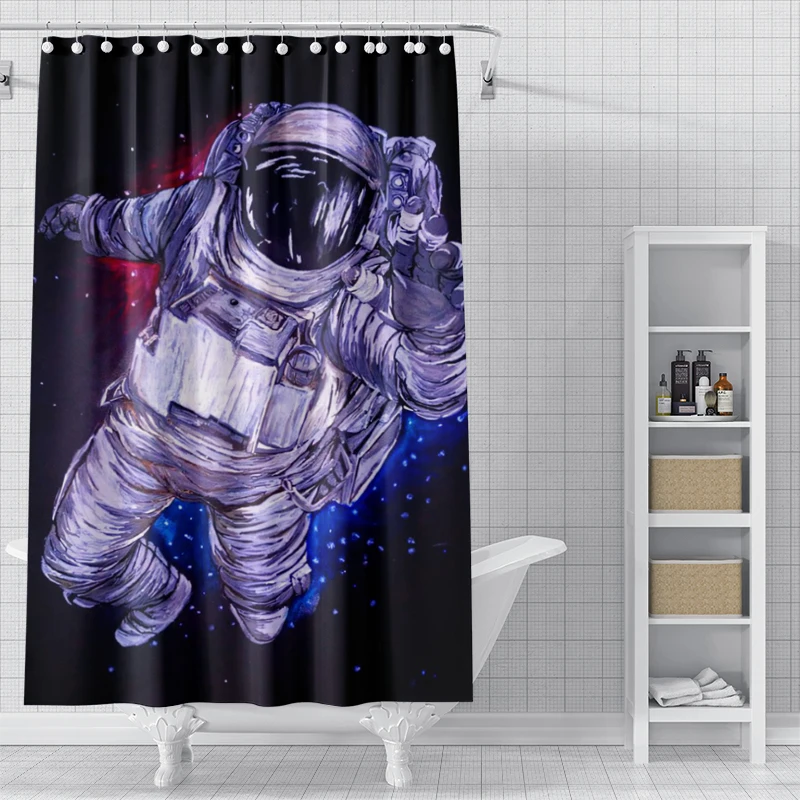 home shower curtains for bathroom waterproof fabric Modern Nordic style bathroom Curtains modern shower curtain 180x200 240x200: 180*210cm / Red