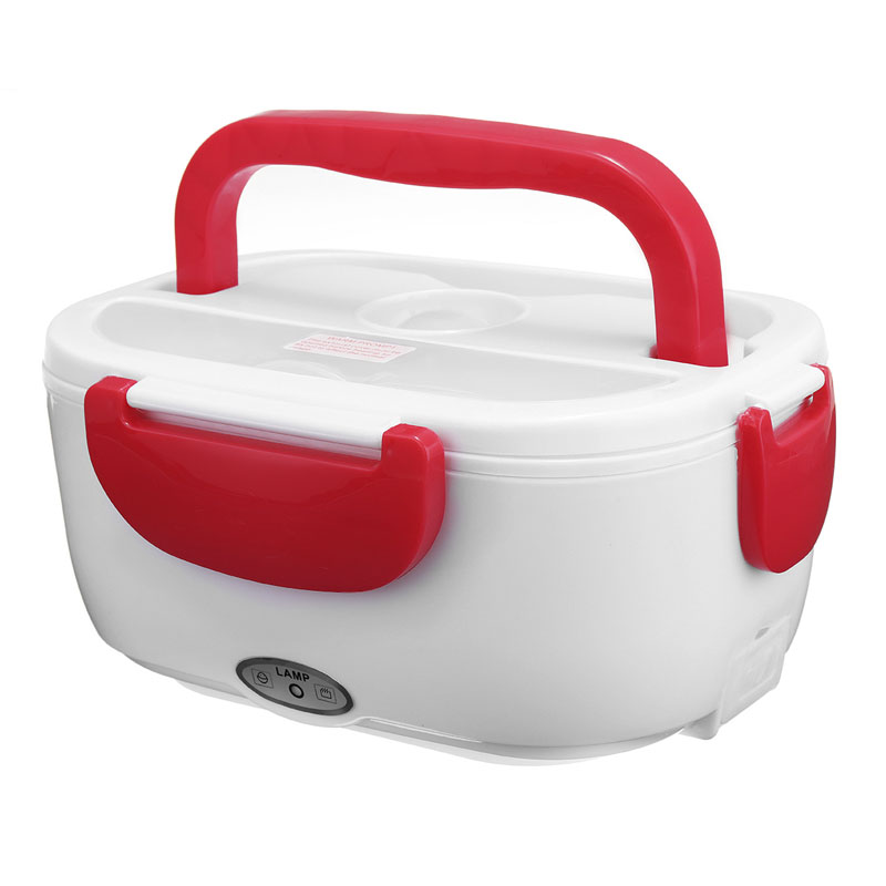 1.5L 220V Verwarming Container Lunchbox Draagbare Voor School Kantoor Verwarmd Lunchbox Voedsel Container Maaltijden Kids Bento Lunch dozen: Red