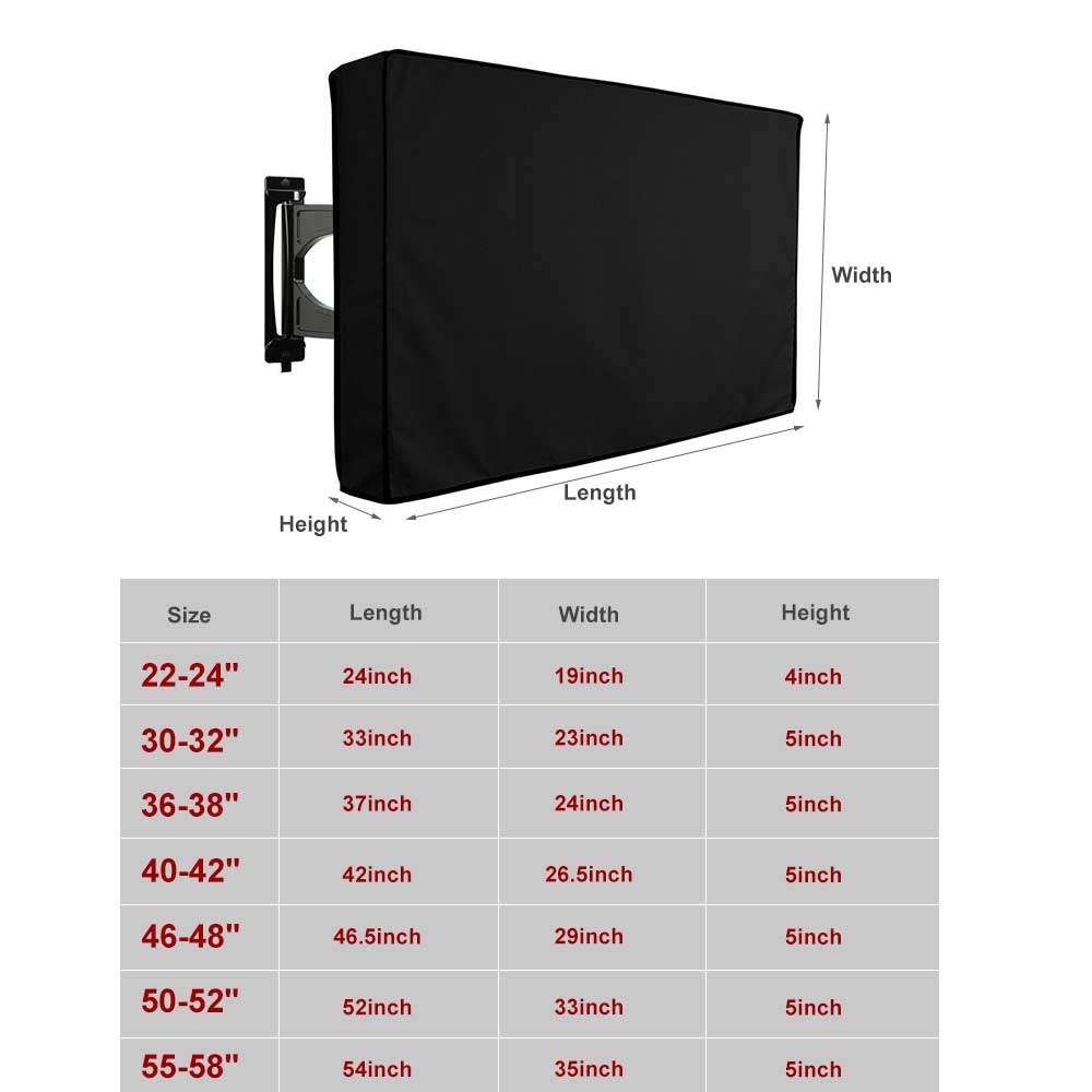 1 Stuks 32 Inch Tv Oxford Outdoor Tv Cover Screen Case Met Bottom Cover Voor 22-58 Inch Tv screen Stofdicht Waterdichte Hoes