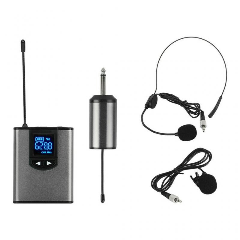 Portable Wireless Microphone 1/4" Output Wireless Headset Microphone System For Teach Lecture Speech Lavalier/Headset Microphone: Default Title