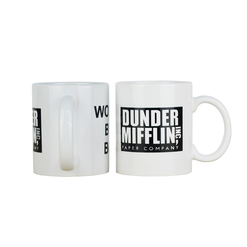 Tazón taza de café con Dunder Mifflin la oficina-el mejor jefe del mundo 11 oz divertida Taza de cerámica café/té/Cacao único de oficina