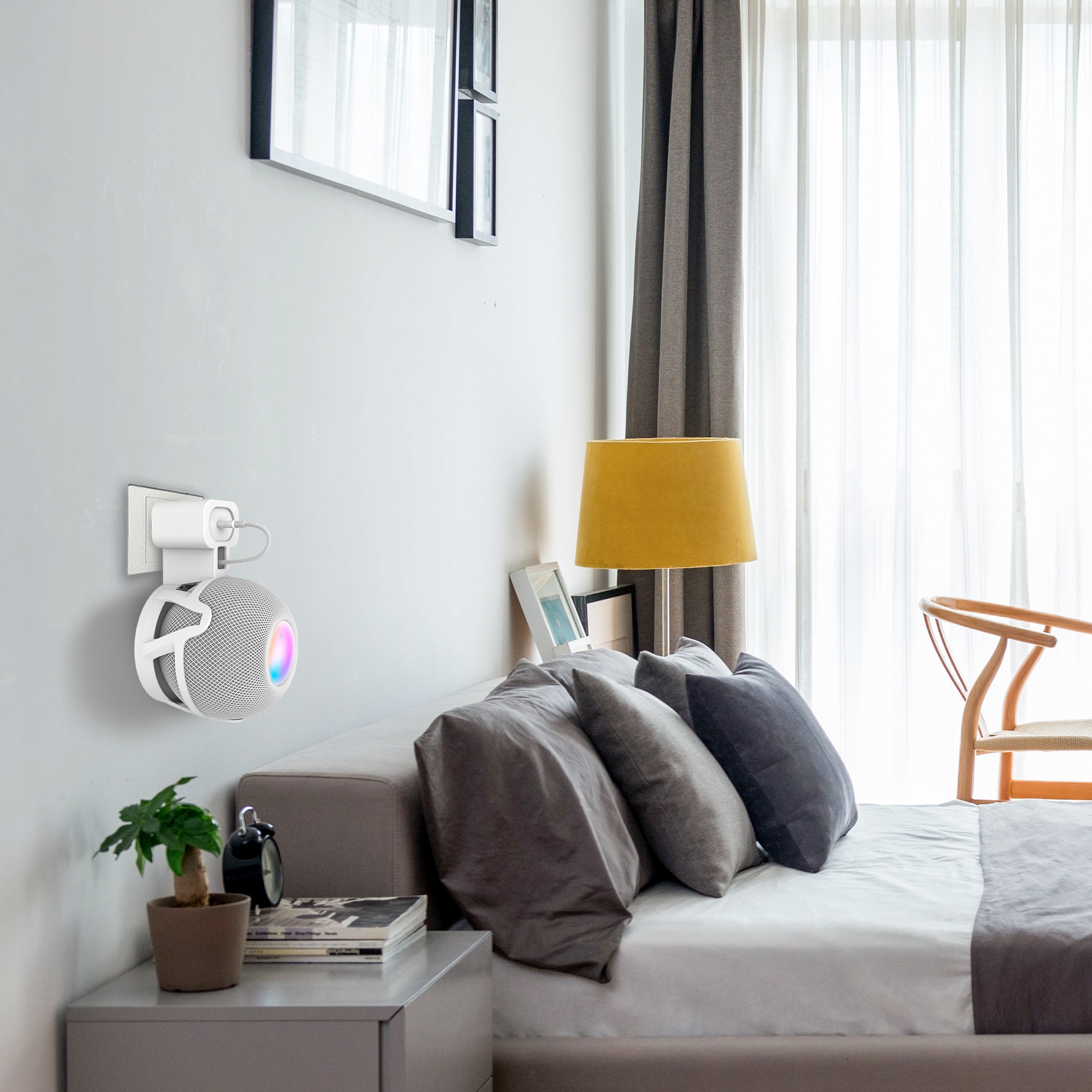 Wieszak ścienny do głośnika HomePod Mini Smart Speaker Uchwyt na gniazdko Oszczędność miejsca Półka ścienna do mini stojaka Homepod