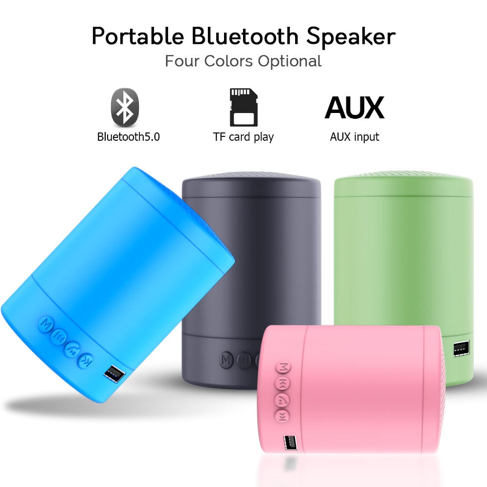 Bluetooth Speaker Macaron Draagbare Speaker Stereo Draadloze Versterker Mini Kolom Muziek Outdoor Waterdichte Luidspreker