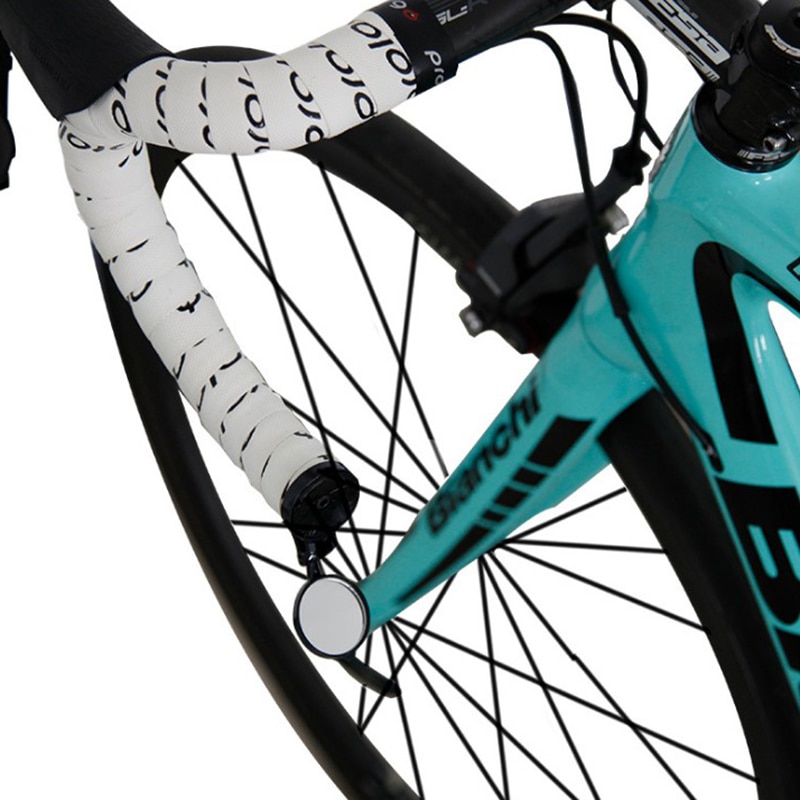 Bike Rear View Mirror Bike Handlebar 360° Rotatable Road Mountain Durable Warning Light Cycling Mirror Equipments