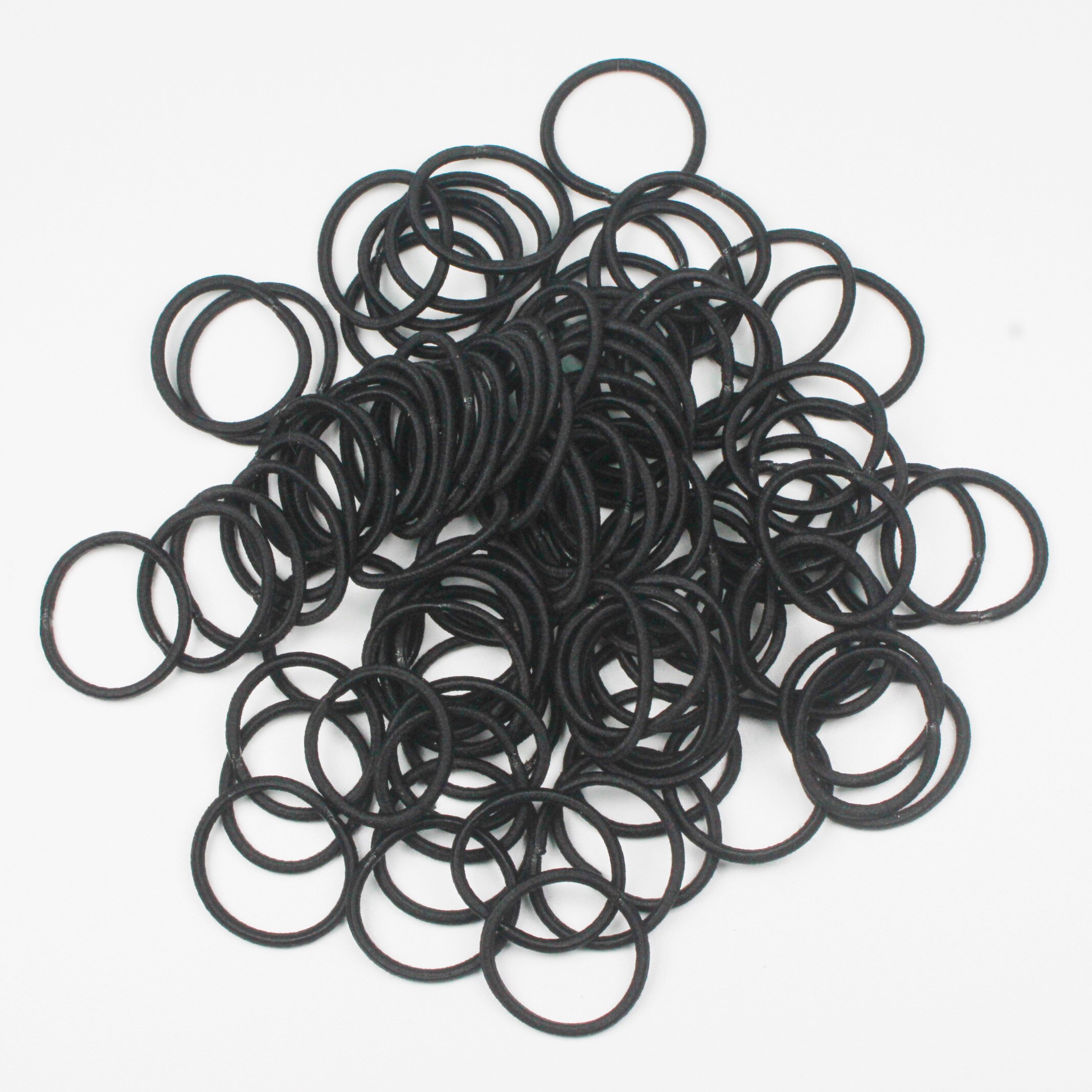 100 st / lotgirls små färgglada hårband för tunna hårband 2mm elastiska små flickahårtillbehör 2.2cm: 3